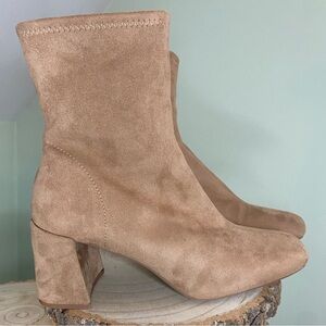 A New Day taupe suede boots size 8